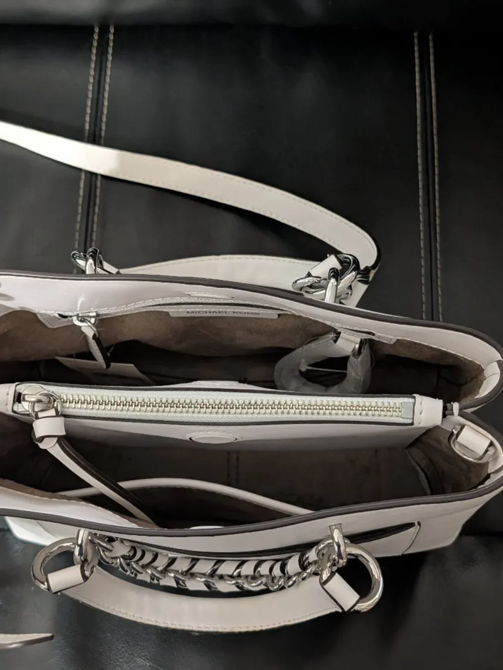 Michael Kors CECE Small Ribbon Chain Messenger Leather Bag NWT